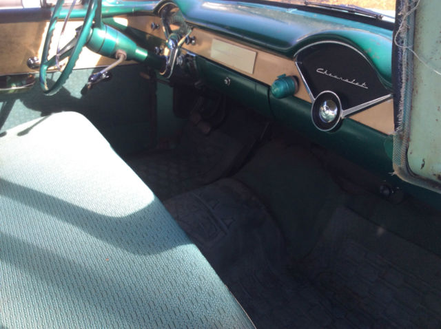 1956 Turquoise  Chevrolet Bel Air/150/210 4 door sedan 