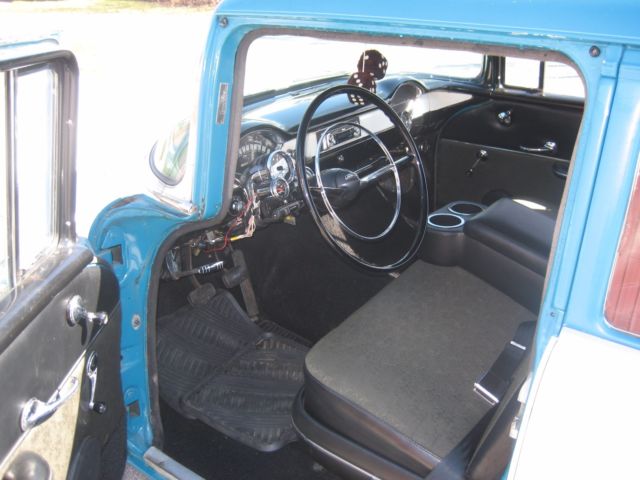 1956 Blue Chevrolet Bel Air/150/210 Sedan