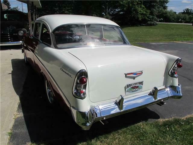 1956 Red Chevrolet Bel Air/150/210 2 door post