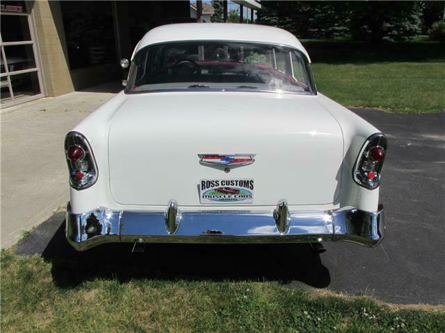 1956 Red Chevrolet Bel Air/150/210 2 door post