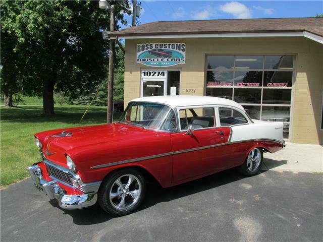 1956 Red Chevrolet Bel Air/150/210 2 door post