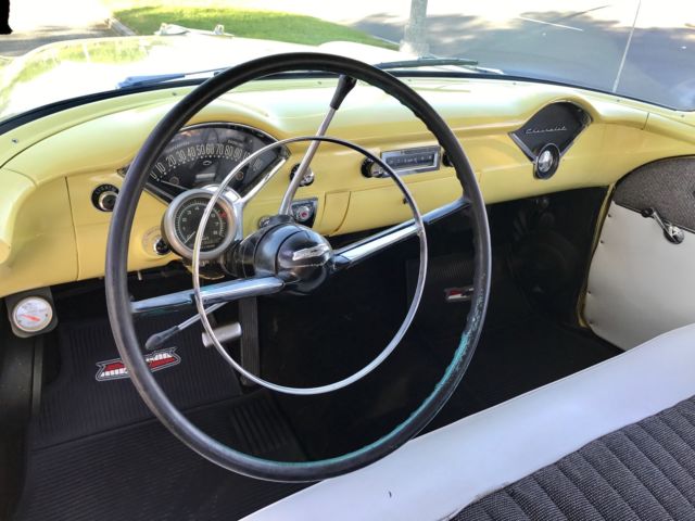 1956 Yellow/White Chevrolet Bel Air/150/210 2 Door Sedan 