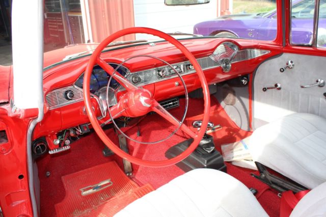 1956 Red Chevrolet Bel Air/150/210