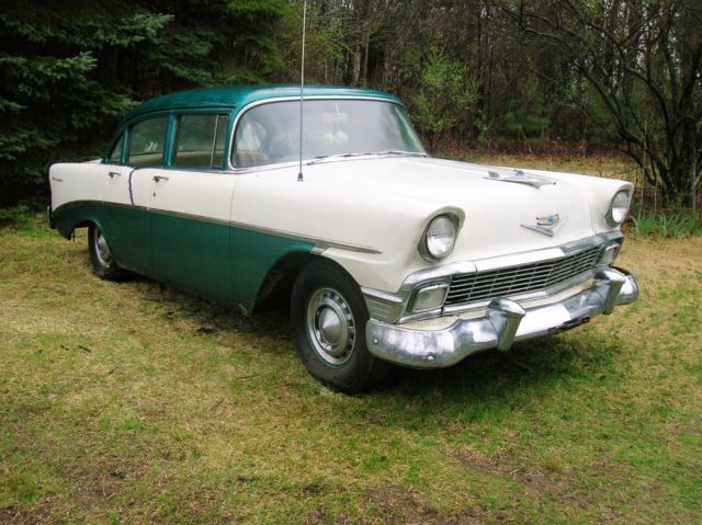 1956 Green Chevrolet Bel Air/150/210 Sedan