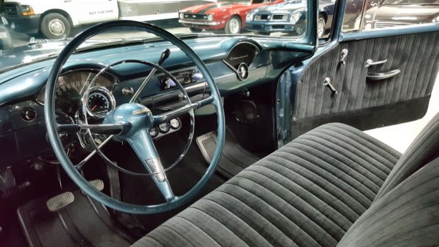 1956 Blue Chevrolet Bel Air/150/210 Sedan