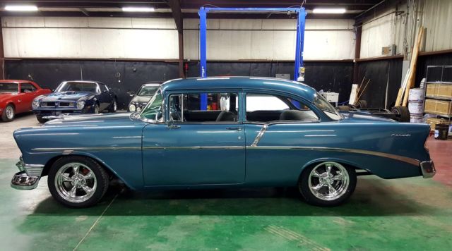 1956 Blue Chevrolet Bel Air/150/210 Sedan