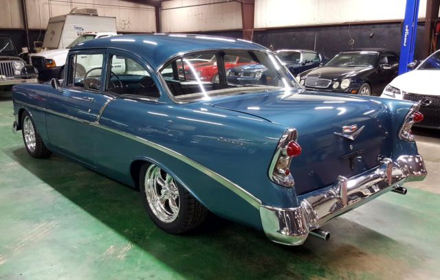 1956 Blue Chevrolet Bel Air/150/210 Sedan