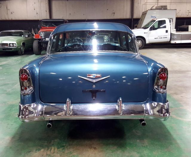 1956 Blue Chevrolet Bel Air/150/210 Sedan