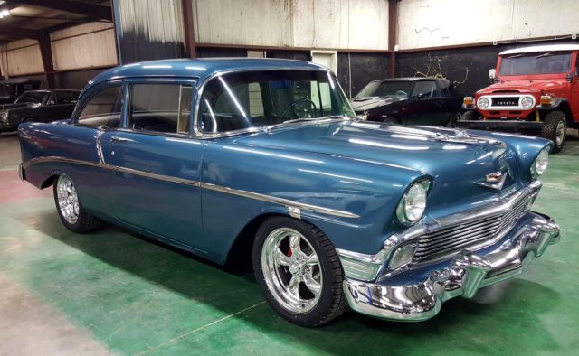 1956 Blue Chevrolet Bel Air/150/210 Sedan