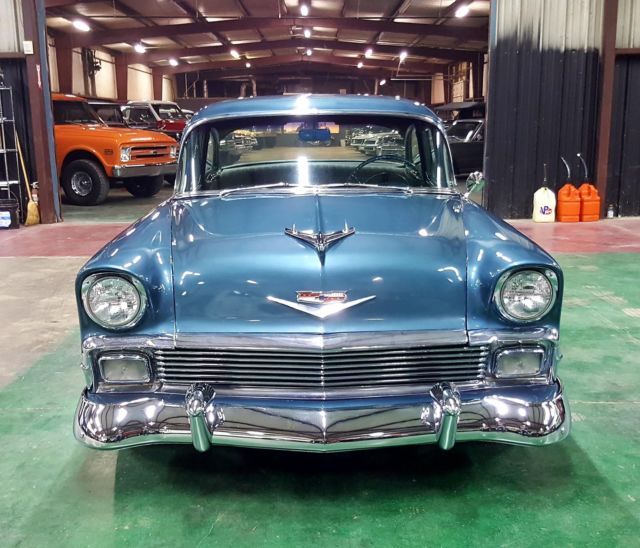 1956 Blue Chevrolet Bel Air/150/210 Sedan