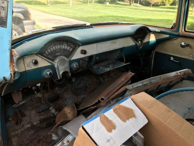 1956 Blue Chevrolet Bel Air/150/210 Sedan