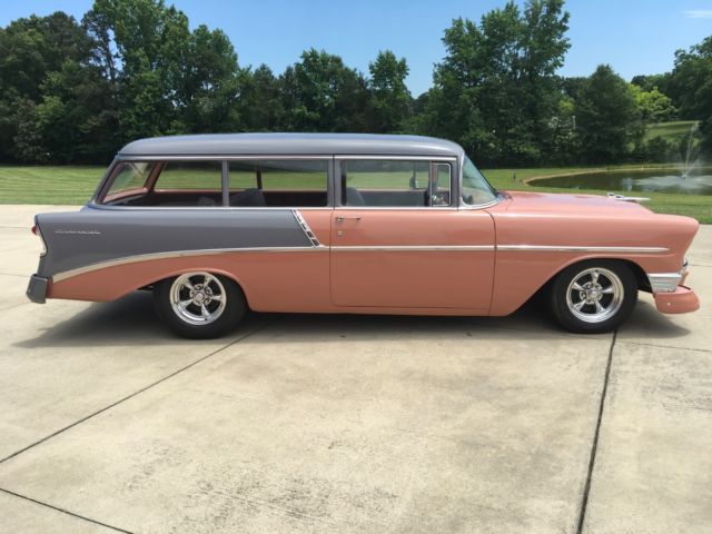 1956 Orange Chevrolet Bel Air/150/210 Wagon