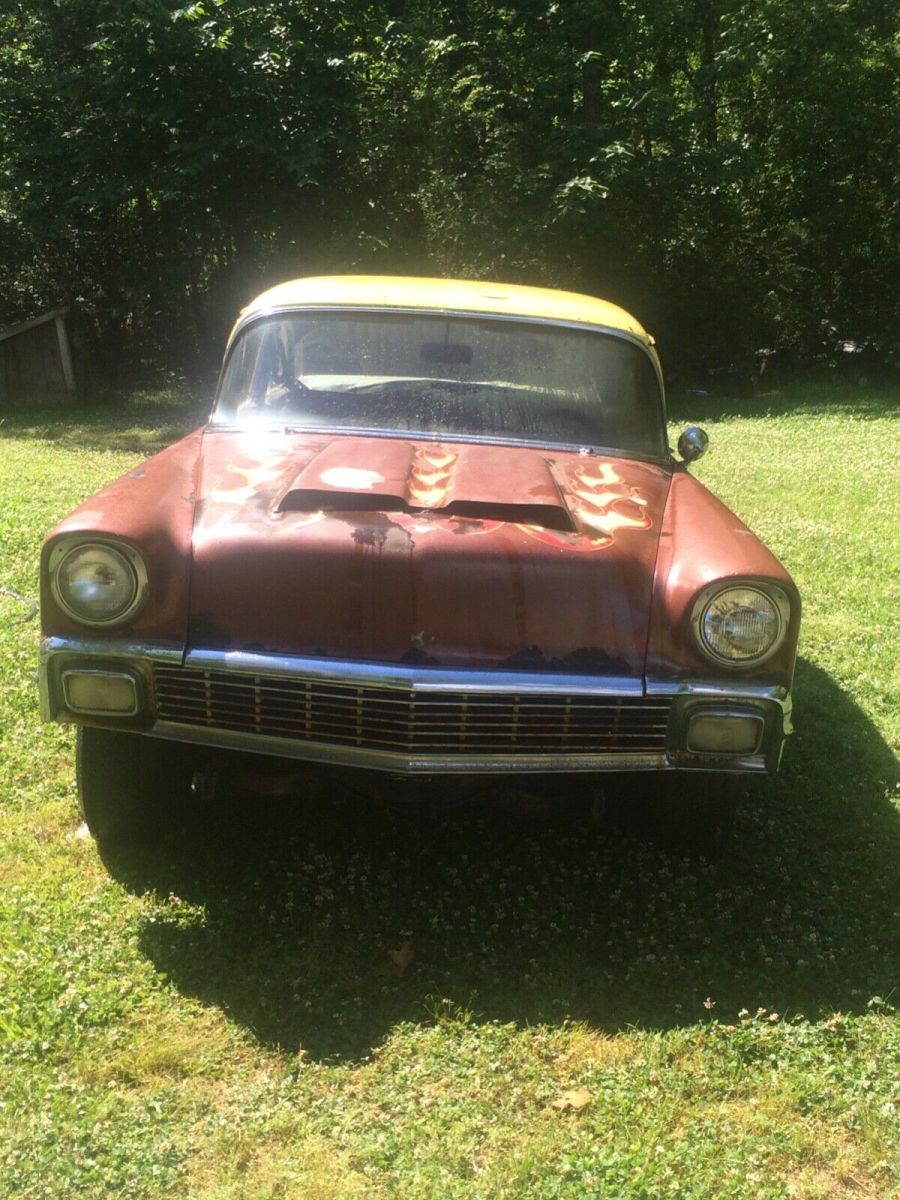 1956 Yellow Chevrolet 210