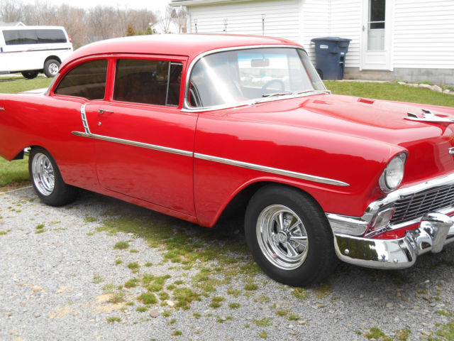 1956 red Chevrolet Bel Air/150/210 150