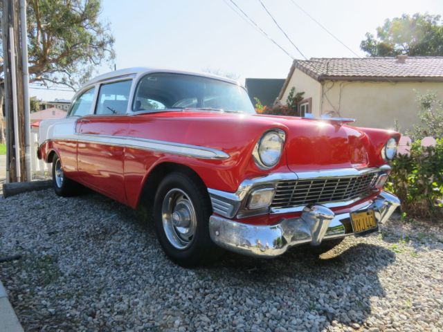 1956 Red/White Chevrolet Bel Air/150/210 Coupe