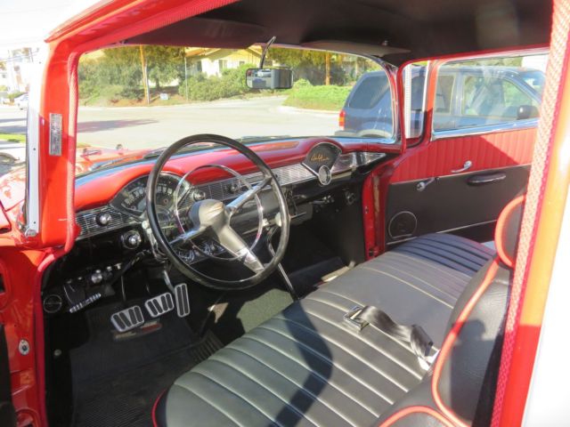 1956 Red/White Chevrolet Bel Air/150/210 Coupe