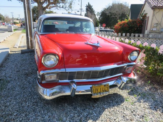 1956 Red/White Chevrolet Bel Air/150/210 Coupe