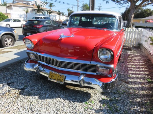 1956 Red/White Chevrolet Bel Air/150/210 Coupe