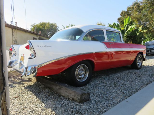 1956 Red/White Chevrolet Bel Air/150/210 Coupe