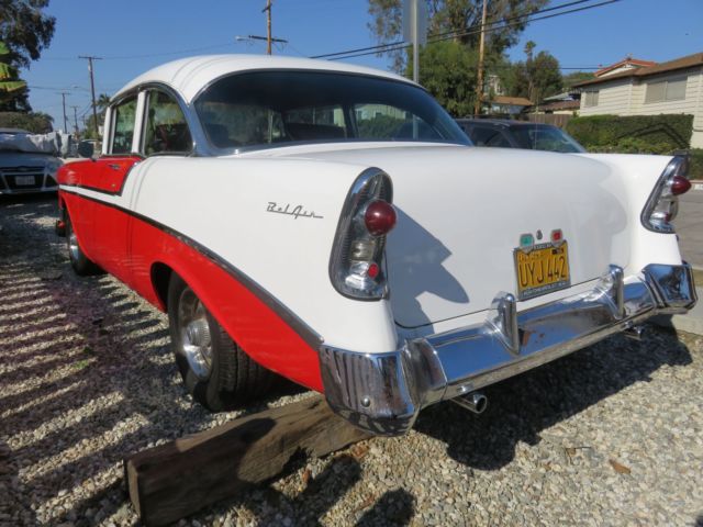 1956 Red/White Chevrolet Bel Air/150/210 Coupe