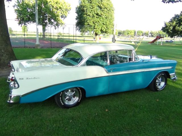 1956 Twillight Turquois / India Ivory Chevrolet Bel Air/150/210 2-Door Hardtop not Post or Sedan
