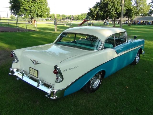 1956 Twillight Turquois / India Ivory Chevrolet Bel Air/150/210 2-Door Hardtop not Post or Sedan