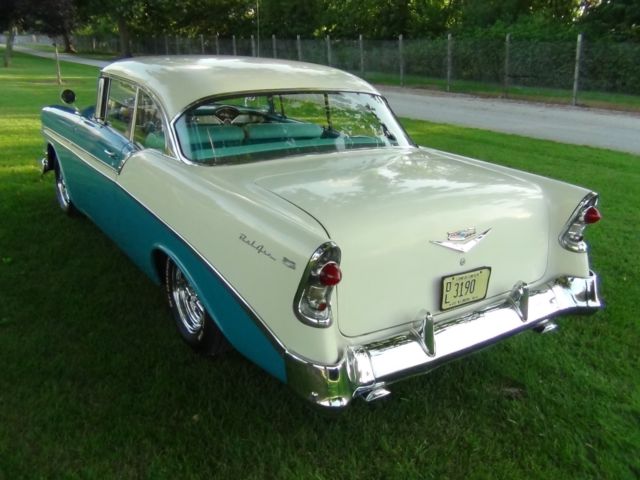 1956 Twillight Turquois / India Ivory Chevrolet Bel Air/150/210 2-Door Hardtop not Post or Sedan