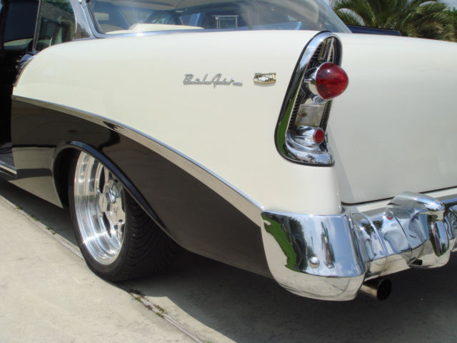 1956 BLACK / WHITE Chevrolet Bel Air/150/210
