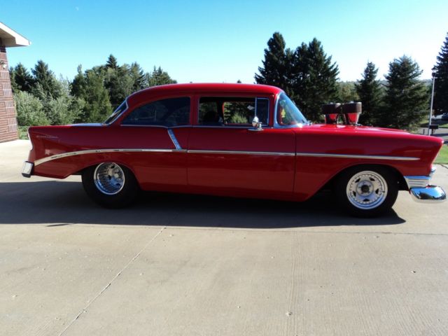 1956 Black Chevrolet Bel Air/150/210 Sedan