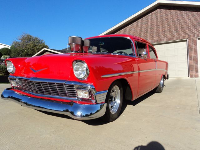 1956 Black Chevrolet Bel Air/150/210 Sedan