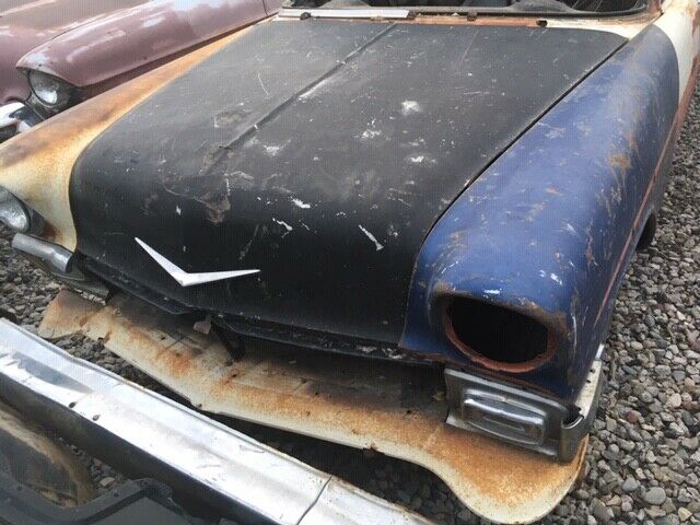 1956 Red and White Chevrolet Bel Air/150/210 4 D