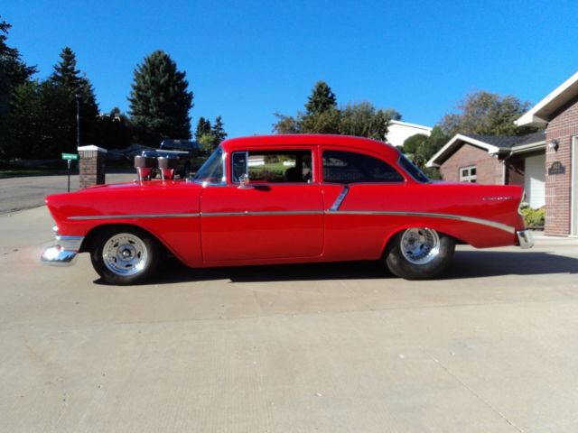 1956 Black Chevrolet Bel Air/150/210 Sedan