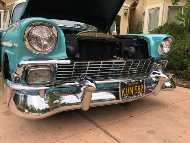 1956 Blue / White Chevrolet Bel Air/150/210 Sedan