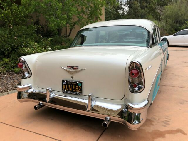 1956 Blue / White Chevrolet Bel Air/150/210 Sedan