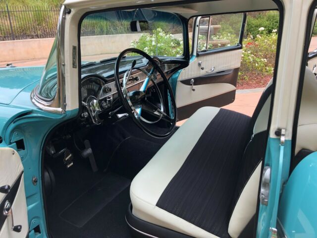 1956 Blue / White Chevrolet Bel Air/150/210 Sedan