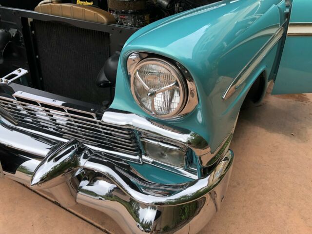 1956 Blue / White Chevrolet Bel Air/150/210 Sedan