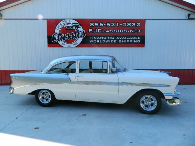 1956 White Silver Chevrolet Bel Air/150/210 Coupe