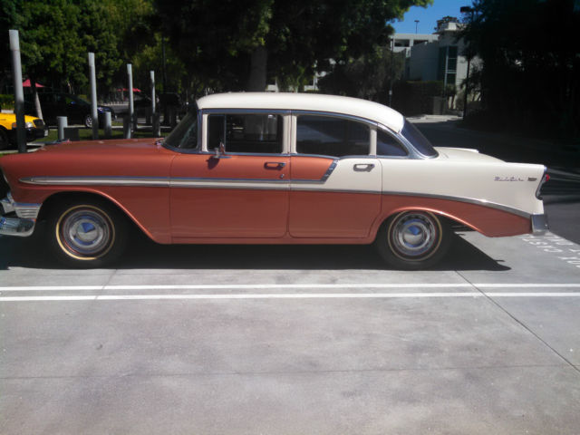 1956 Sierra Gold and Adobe Beige Chevrolet Bel Air/150/210 Sedan