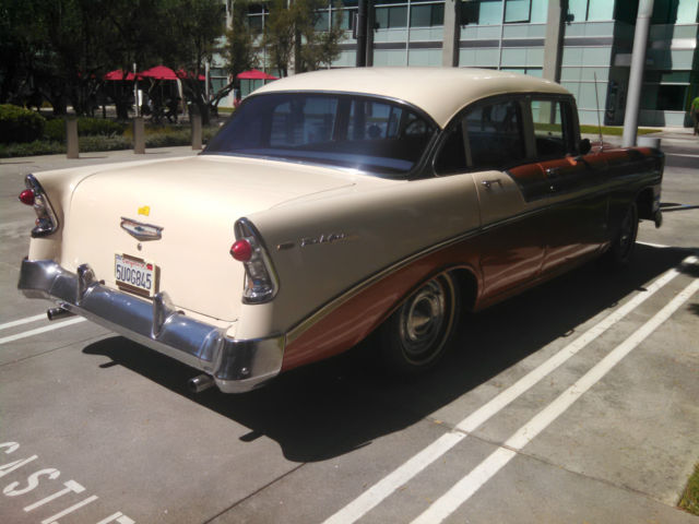 1956 Sierra Gold and Adobe Beige Chevrolet Bel Air/150/210 Sedan