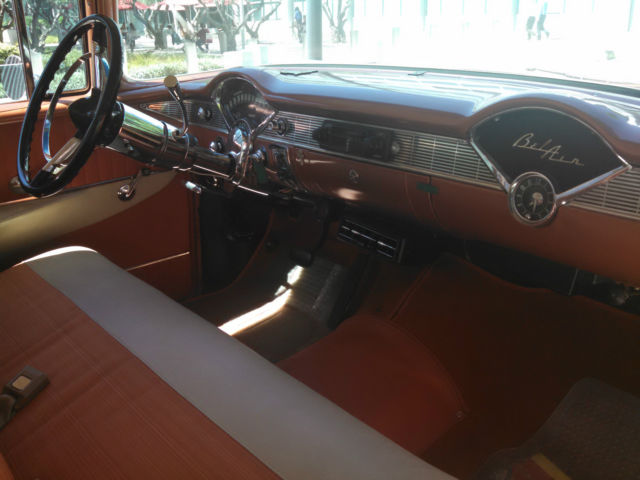 1956 Sierra Gold and Adobe Beige Chevrolet Bel Air/150/210 Sedan