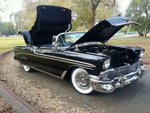 1956 Triple Black Chevrolet Bel Air/150/210 Convertible