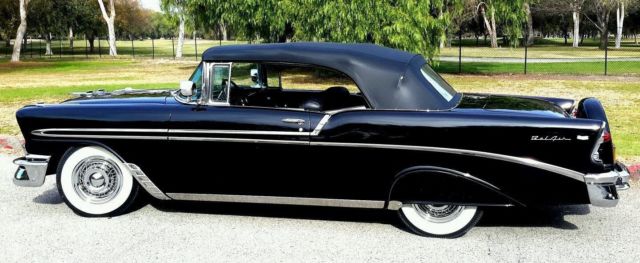1956 Triple Black Chevrolet Bel Air/150/210 Convertible