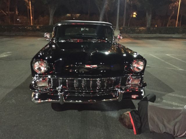 1956 Triple Black Chevrolet Bel Air/150/210 Convertible