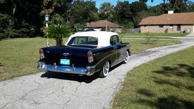 1956 Black Chevrolet Bel Air/150/210 Convertible