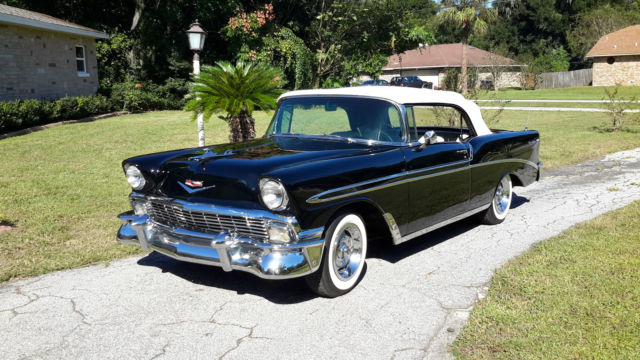 1956 Black Chevrolet Bel Air/150/210 Convertible