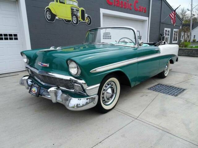1956 Green Chevrolet Bel Air/150/210 Convertible