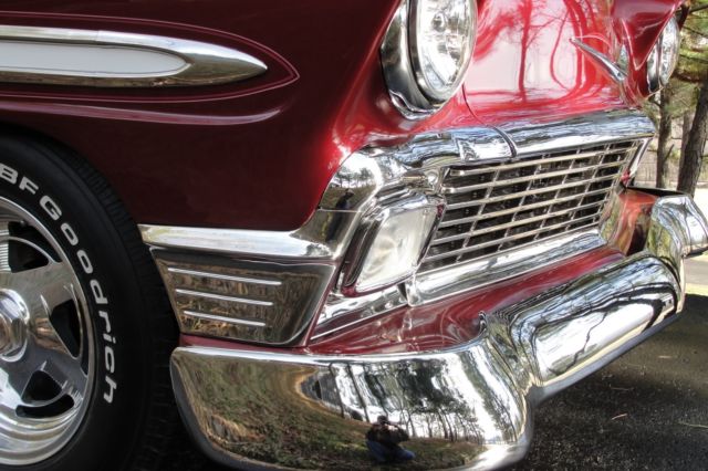 1956 Burgundy Chevrolet Bel Air/150/210 Convertible