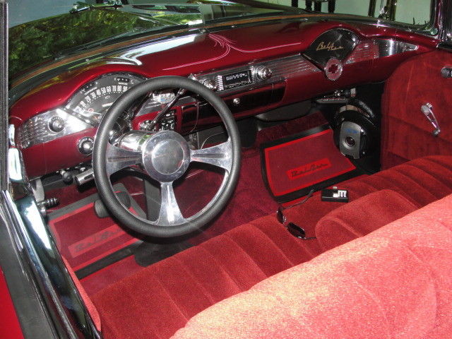 1956 Burgundy Chevrolet Bel Air/150/210 Convertible