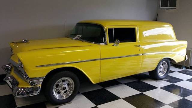 1956 Yellow Chevrolet Bel Air/150/210 Sedan