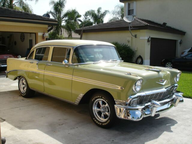 1956 Green Chevrolet Bel Air/150/210 Sedan